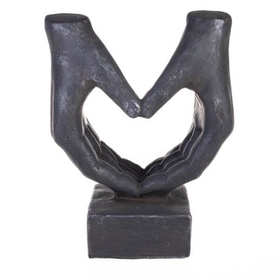 Statuetka z Polimagnezu Ręce L17-W29-H37cm Antracy