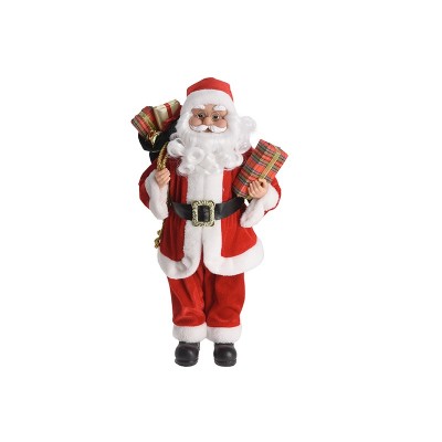 Św. Mikołaj w Pluszu Wys. 80cm Czerwony